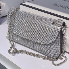 Rhinestone Evening Bag Luxury Designer Handbags PU Leather Purses