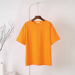 Soft Basic T Shirt Women Oversized Casual Solid Tee