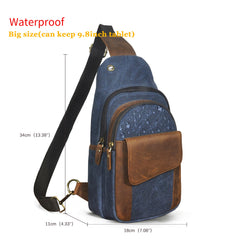 H Horse Leather Casual Fashion Chest Sling Bag