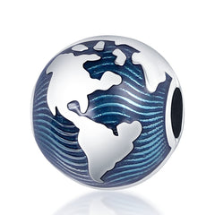 Silver Color Heart Shaped Charms Beads