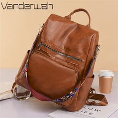 Vintage Leather Multifunctional Backpack Purse