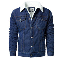 Men Light Blue Jean Jackets Casual Denim Coats
