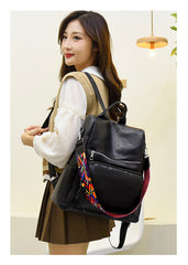 Vintage Leather Multifunctional Backpack Purse