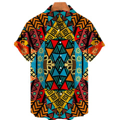 Clothing 3D Hawaiian Shirt Men Fashion Cashew Flower Geometric Printed Shirts