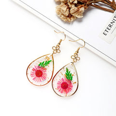 Real Floral Earrings Creative Dried Flower Earrings