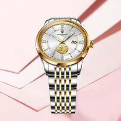 Women Watch Brand Fashion Ladies Watch Elegant Gold Steel Wristwatch