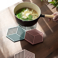 1PC Silicone Tableware Insulation Mat Coaster Cup Hexagon Mats
