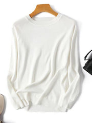 Long Sleeve Striped Pullover Knitted Sweaters O-Neck Tops