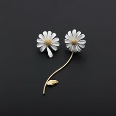 Daisy Flower Bee Stud Earrings Sunflower Butterfly Zircon