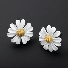Daisy Flower Bee Stud Earrings Sunflower Butterfly Zircon