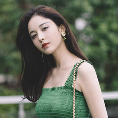 Daisy Flower Bee Stud Earrings Sunflower Butterfly Zircon