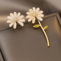 Daisy Flower Bee Stud Earrings Sunflower Butterfly Zircon