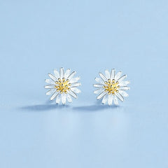 Daisy Flower Bee Stud Earrings Sunflower Butterfly Zircon
