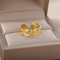 Vintage Opal Rings For Women Stainless Steel Sun Rings