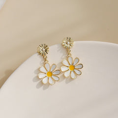 Daisy Flower Bee Stud Earrings Sunflower Butterfly Zircon