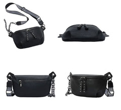 Fashion Leather Belt Bag Women Phone Pouch Fanny Pack