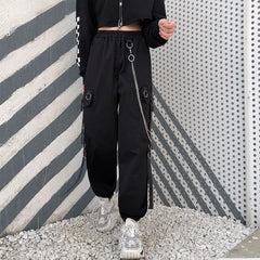 Women Cargo Pants Hip Hop Baggy Harem Pants Fashion