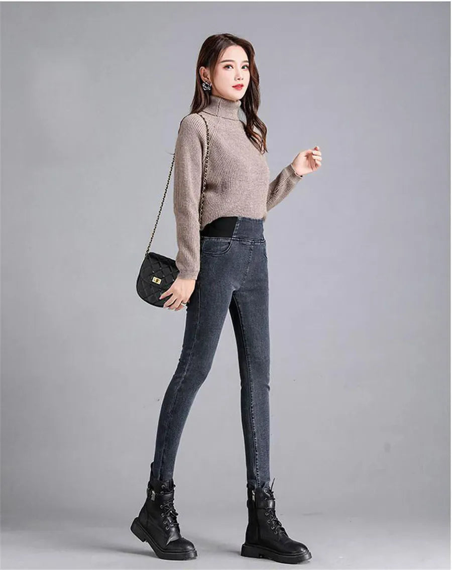 Jeans Oversize Slim Denim Pants Women's High Waist Skinny