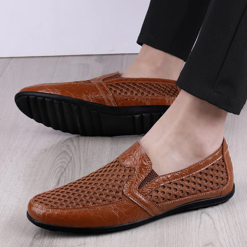 Summer Men's Casual Shoes Breathable Mesh Shoes Fashion Loafers