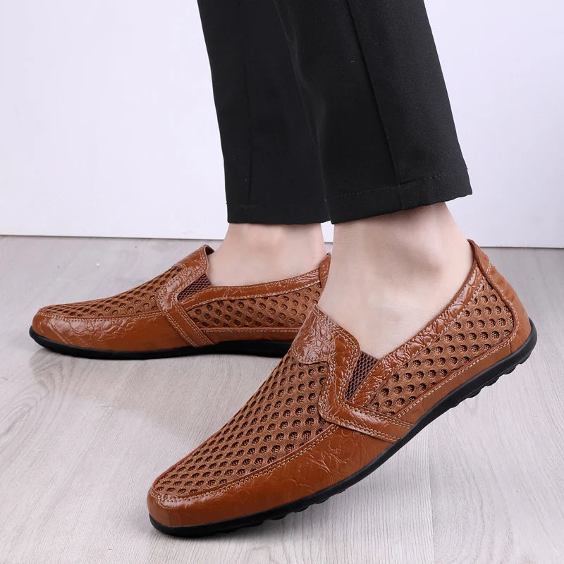 Summer Men's Casual Shoes Breathable Mesh Shoes Fashion Loafers