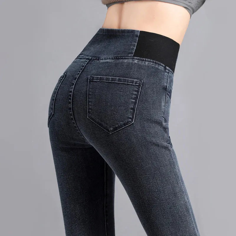 Jeans Oversize Slim Denim Pants Women's High Waist Skinny