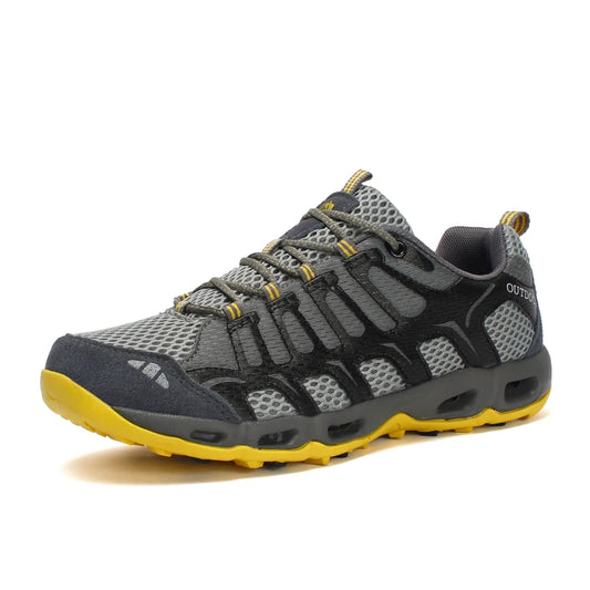 Leather Men Casual Summer Shoes Mesh Breathable Sneakers