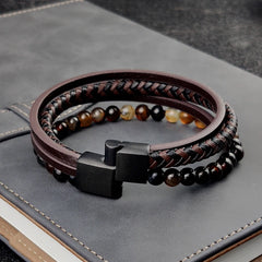 Boho Jewelry Beads Leather Charm Bracelet