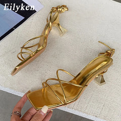 Fashion Sandals Thin Low Heel Lace Up Rome Summer Gladiator