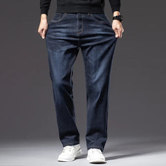 Straight-leg Brand Jeans Classic Style Business Casual Stretch Denim Pants