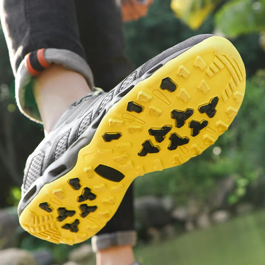 Leather Men Casual Summer Shoes Mesh Breathable Sneakers