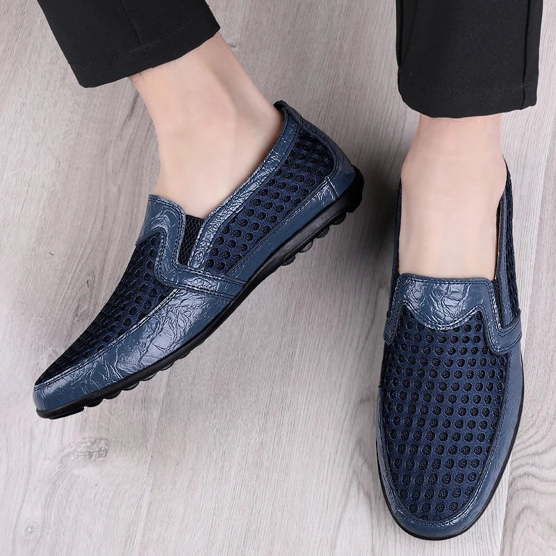 Summer Men's Casual Shoes Breathable Mesh Shoes Fashion Loafers