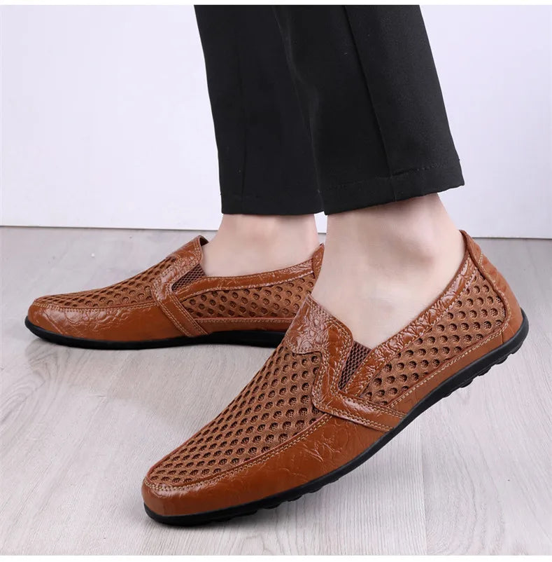 Summer Men's Casual Shoes Breathable Mesh Shoes Fashion Loafers