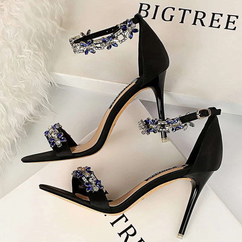 Shoes Open Toe Rhinestones High Heels Sandals