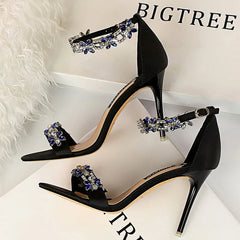 Shoes Open Toe Rhinestones High Heels Sandals