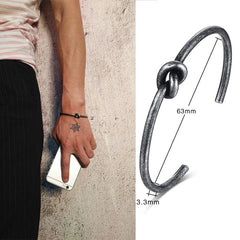 Stainless Steel Bangle for Men Vintage Simple Basic