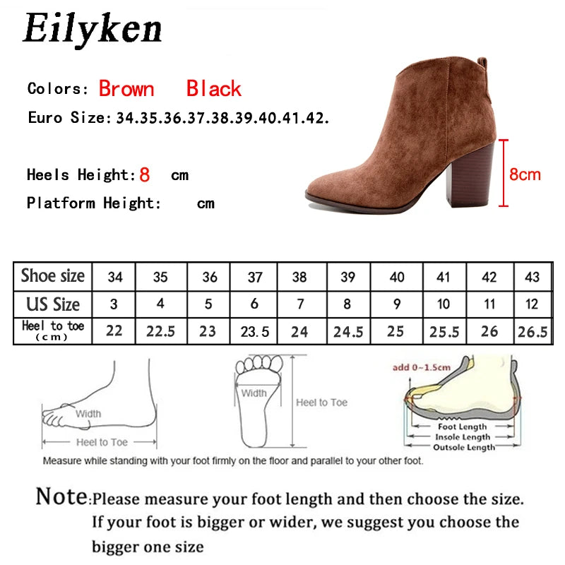 Faux Suede Ankle Boots Women High Heel Side Zipper