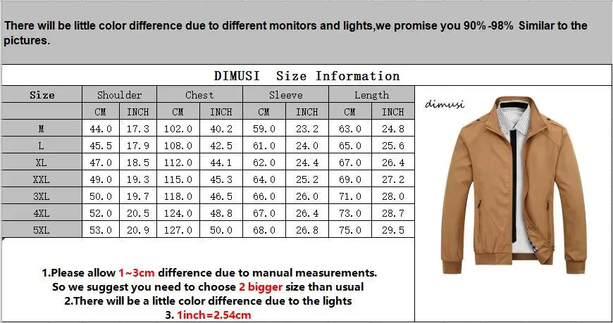 Men's Bomber Jackets Sportswear Slim Stand Collar Coats