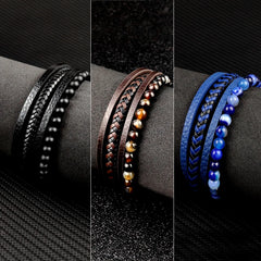Boho Jewelry Beads Leather Charm Bracelet