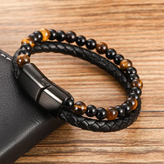 Charm Men Bracelet Rope Stainless Steel Magnetic bracelet bangles Chain