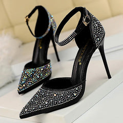 Shoes Shiny Rhinestones High Heels Ladies Shoes Women Pumps