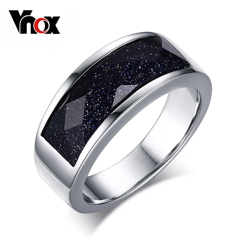 Bands Gravel Starry Sky Stone Rings