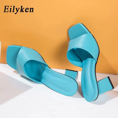 Slipper Summer Outdoor Sandal Women Square High Heel