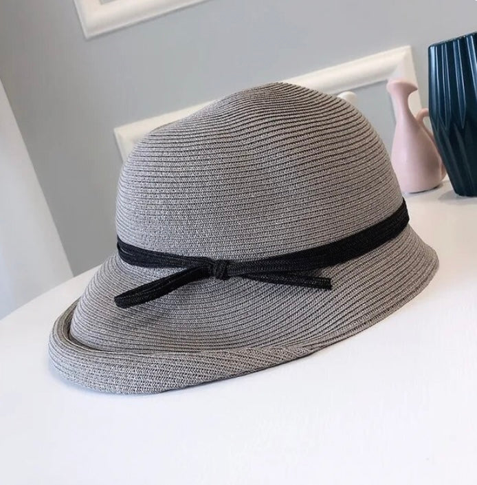 Hepburn Style Straw Hat Women Edge SunHat