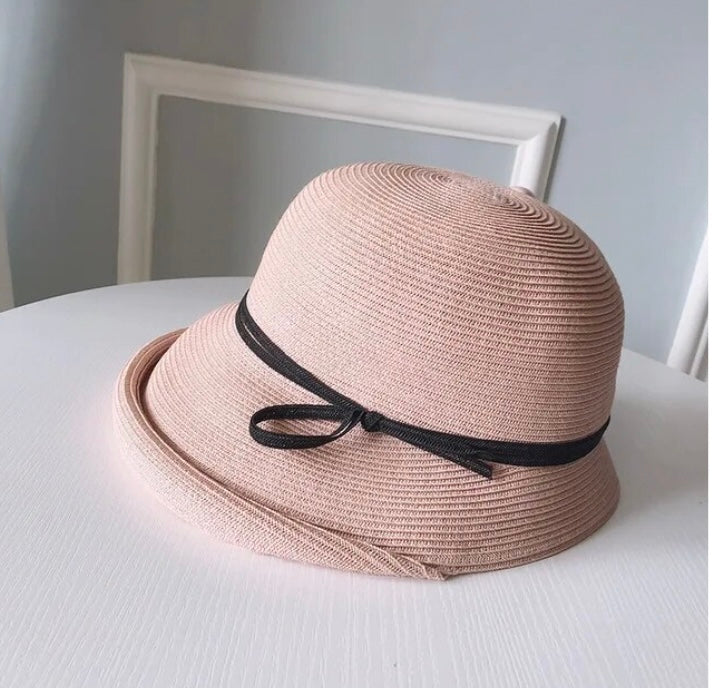 Hepburn Style Straw Hat Women Edge SunHat