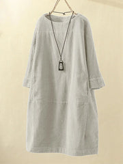Corduroy Retro Casual Women's Mini Dress