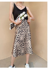 Women's Skirt Leopard Print A-line High Waist