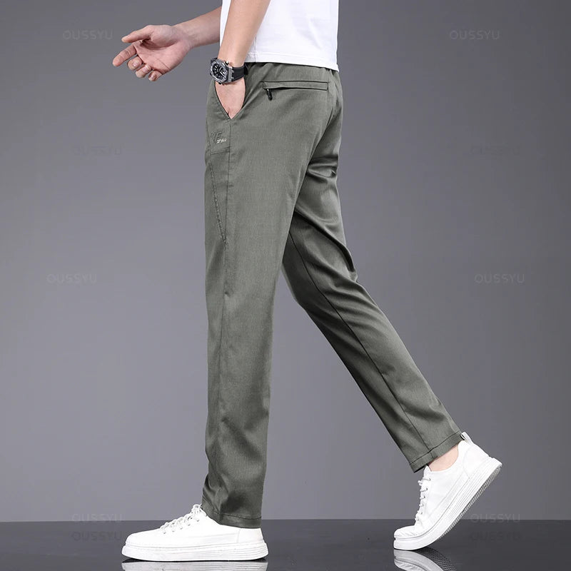 Brand Clothing Summer Thin Lyocell Fabric Casual Pants