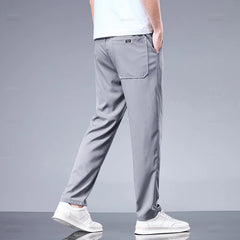 Casual Pants Ultra thin Slim Drawstring Elastic Waist Jogging Trousers