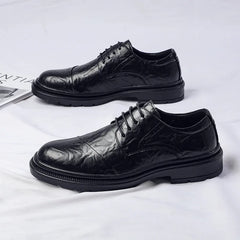 Shoes Men Brogues Business British Style Black Office Footwear