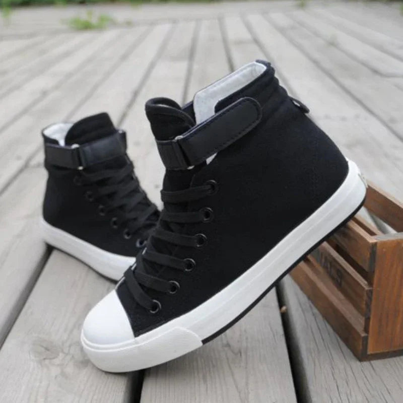 Men Shoes High Top Canvas Sneakers Fashion Breathable Canvas